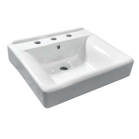 FAUCETURE EV2018W38 Concord Ceramic Recessed Drop-In Bathroom Sink, White EV2018W38